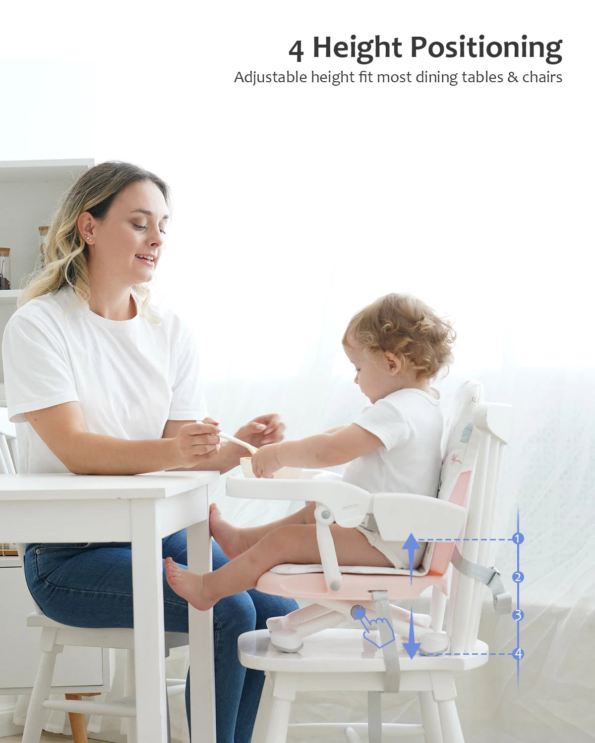 Baby Booster Chair – Foldable, Waterproof & Secure 🪑✨