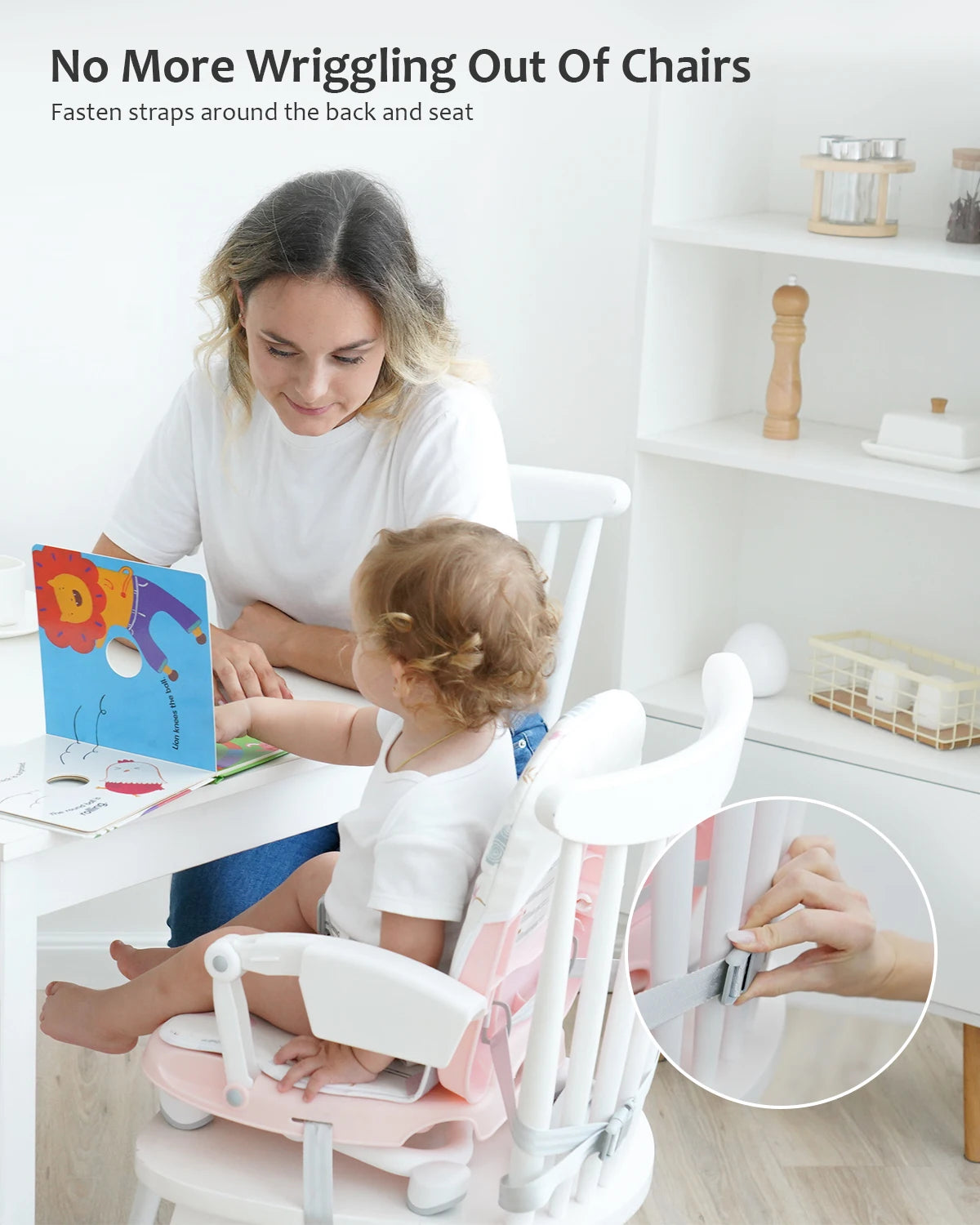 Baby Booster Chair – Foldable, Waterproof & Secure 🪑✨