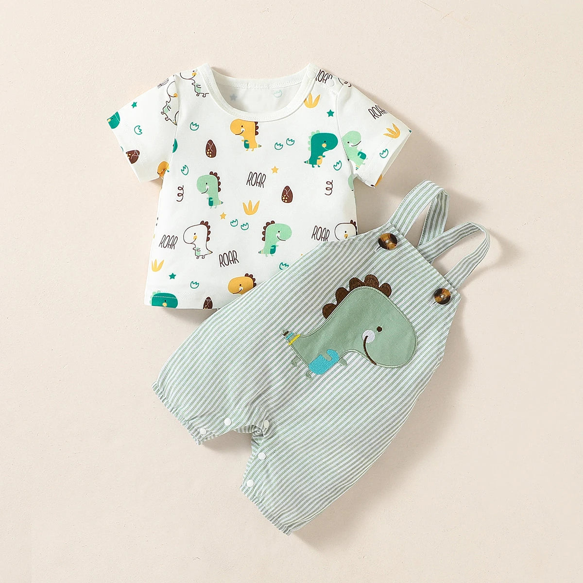 Dino Explorer Baby Set – Playful, Stretchy & Roar-some Adventure 🦕🌿