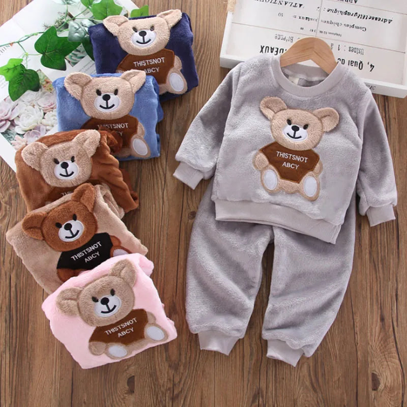 Flannel Bear Loungewear Set – Ultra-Soft, Cosy & Adorable 🐻❄️