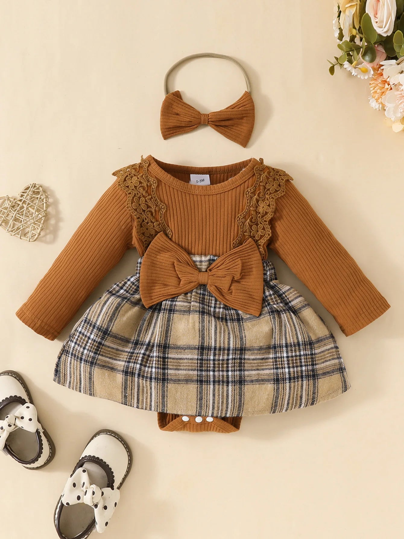 Autumn Bow Romper Dress – Cosy, Elegant & Made to Twirl 🍁🎀