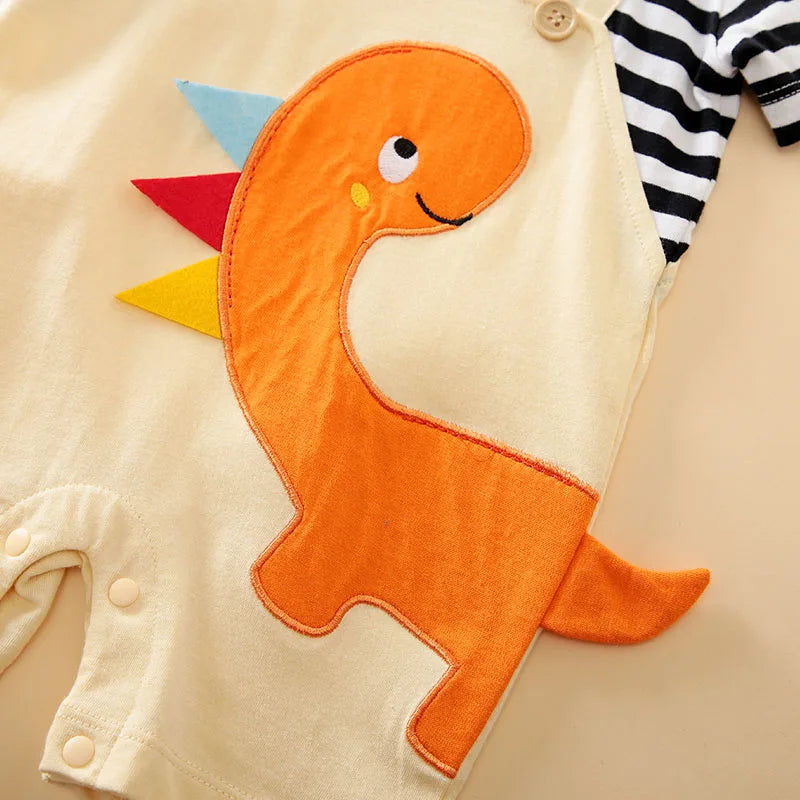 Dinosaur Dungaree Romper – Playful, Comfy & Full of Charm 🦕👶