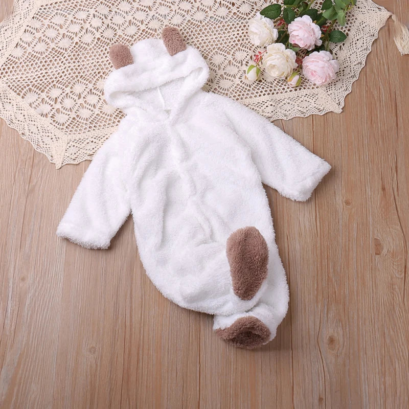 Baby Bear Hooded Onesie – Warm & Snuggly 🐻✨