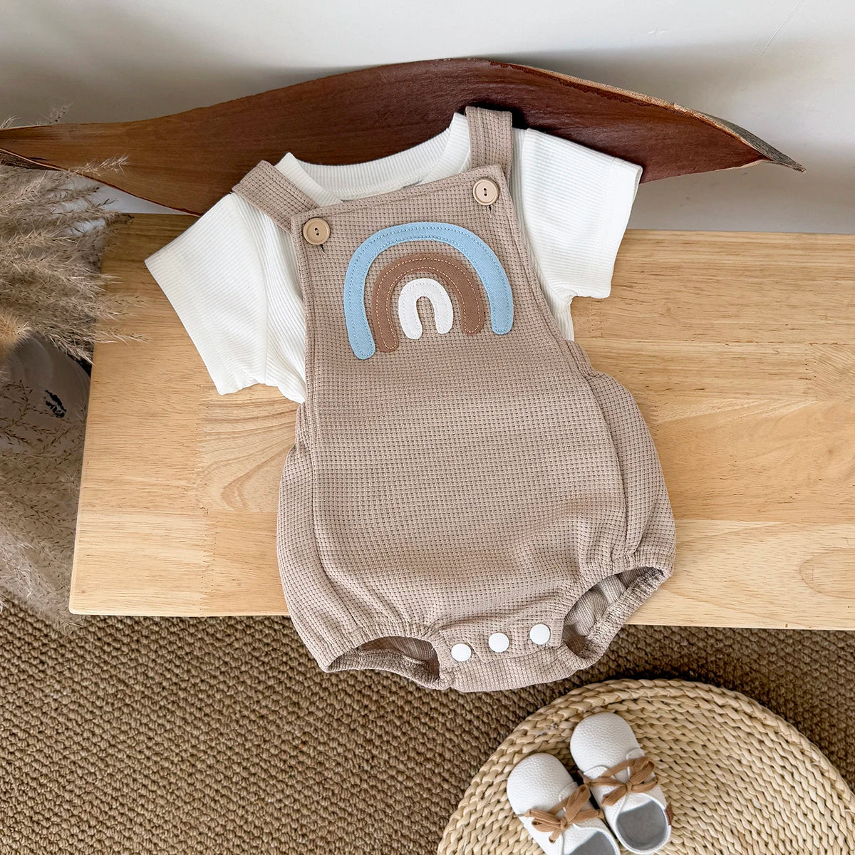 Rainbow Baby Romper – Playful, Comfy & Full of Charm 🌈👶