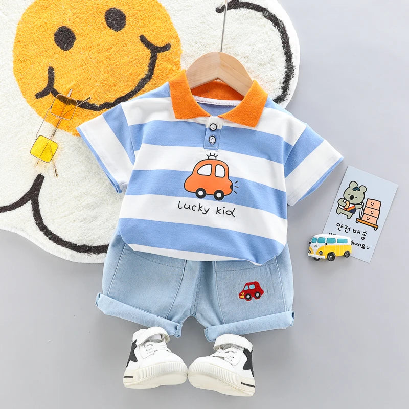 Lucky Kid Polo Set β Playful, Cool & Comfortable πβ¨