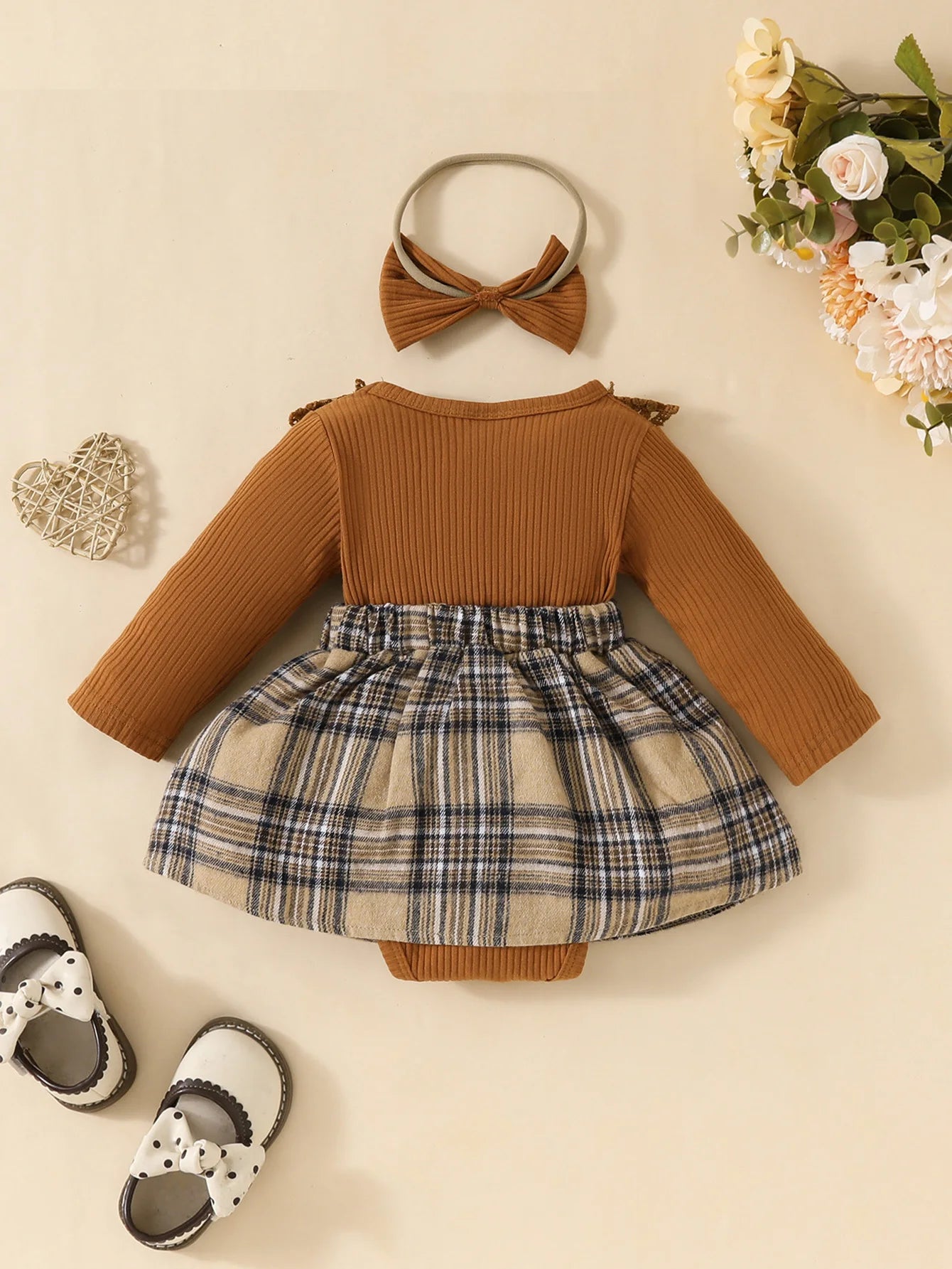 Autumn Bow Romper Dress – Cosy, Elegant & Made to Twirl 🍁🎀
