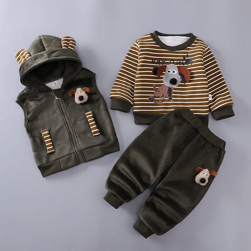 3-Piece Dog Ear Baby Outfit β Cosy, Playful & Paw-sitively Adorable πΎπΆ