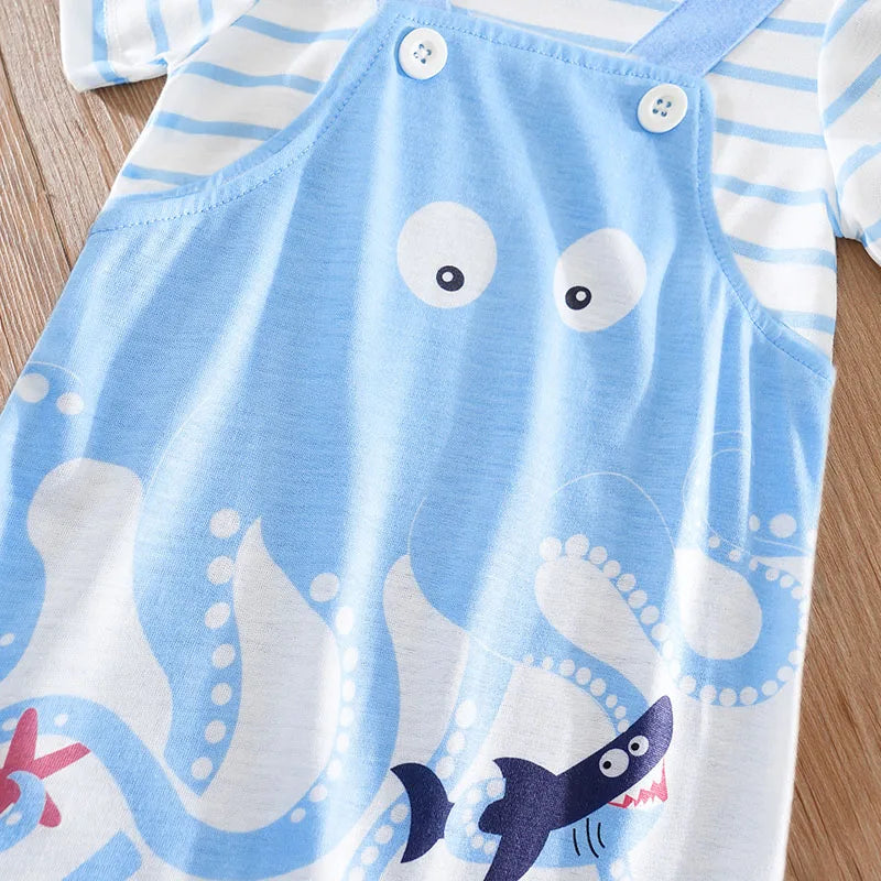 Baby Ocean Romper – Playful, Soft & Full of Fun 🌊🐙