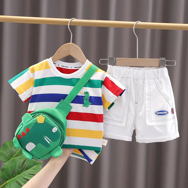 Rainbow Dino 3-Piece Outfit β Colourful, Comfy & Full of Fun ππ¦