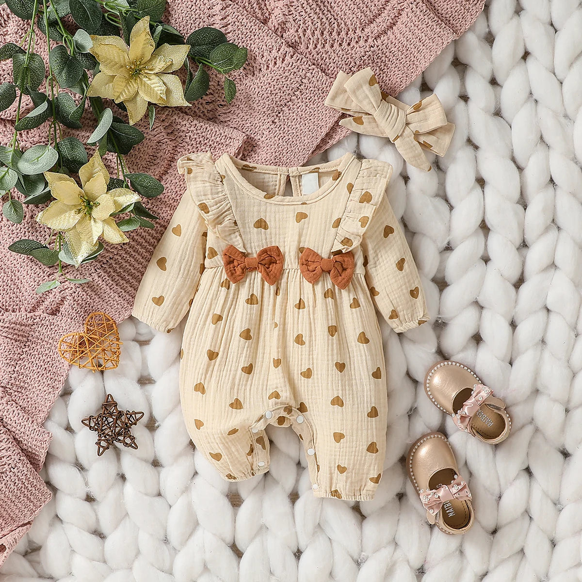 Baby Girl Bow Onesie Set – Sweet, Stylish & Full of Charm 🎀👶