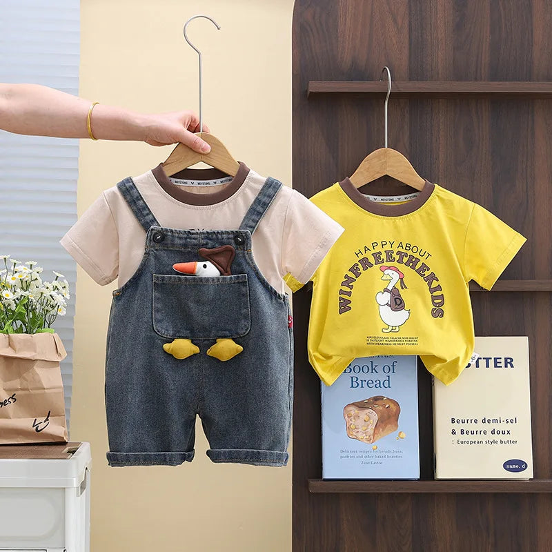 Duckie Dungaree Set – Playful, Comfy & Full of Character 🐥👕