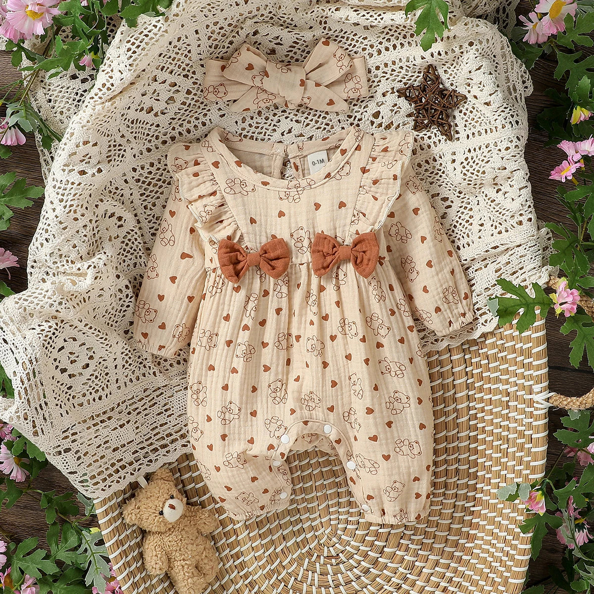 Baby Girl Bow Onesie Set – Sweet, Stylish & Full of Charm 🎀👶