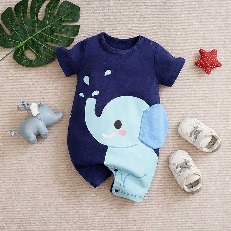 Elephant Baby Romper – Playful, Cute & Comfy 🐘✨