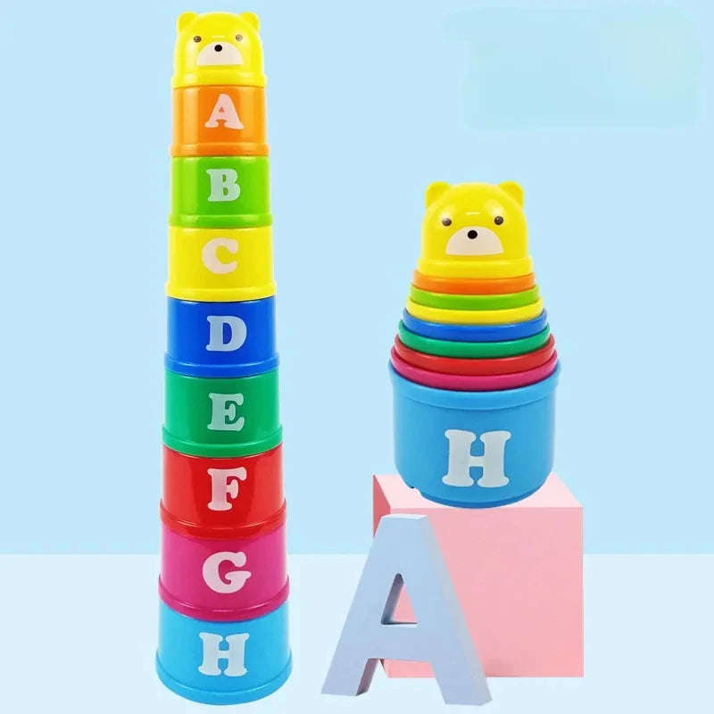 Stack & Learn Cup Tower – Colourful, Educational & Full of Fun 🧠🌈