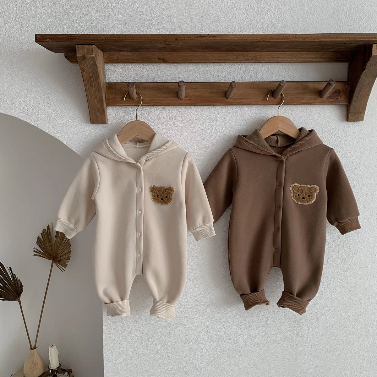 Baby Bear Hooded Onesie – Soft & Snuggly 🐻✨