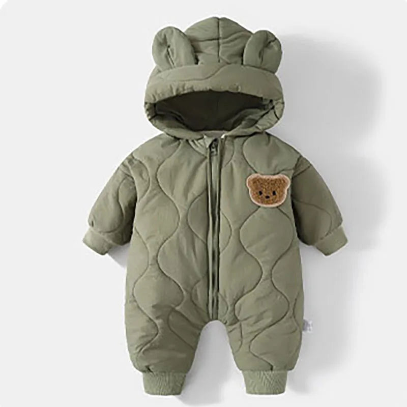 Quilted Bear Baby Romper – Cosy, Cuddly & Winter-Ready 🐻🧣