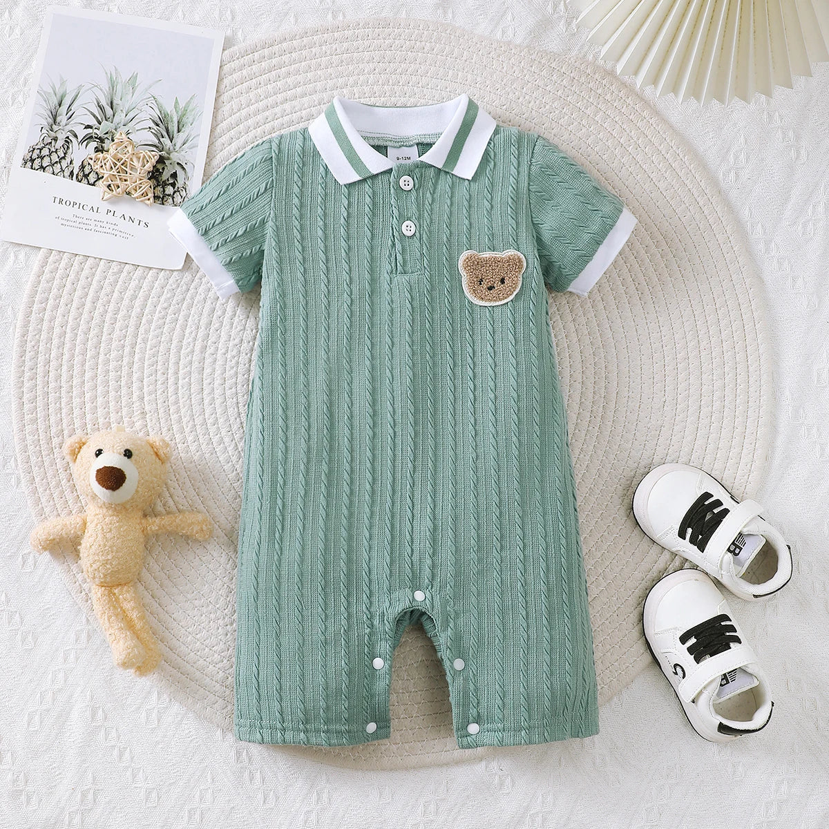 Baby Polo Romper – Comfy, Cute & Bear-Approved 🐻✨