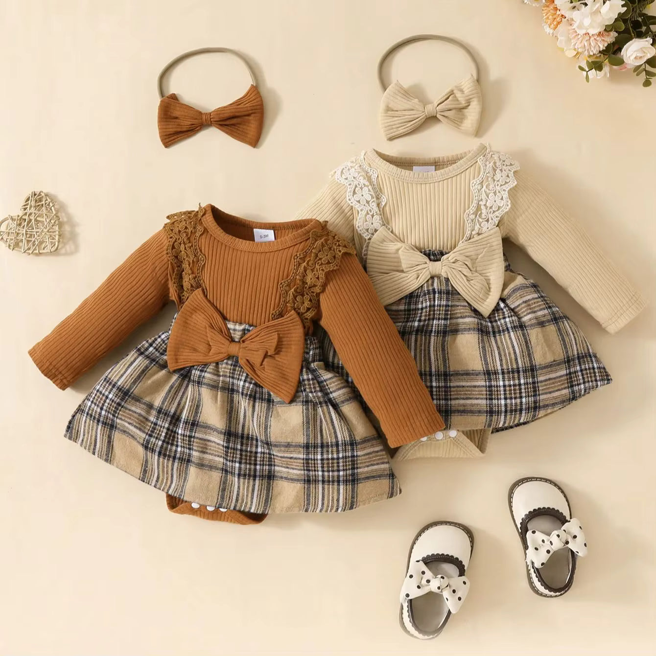 Autumn Bow Romper Dress – Cosy, Elegant & Made to Twirl 🍁🎀