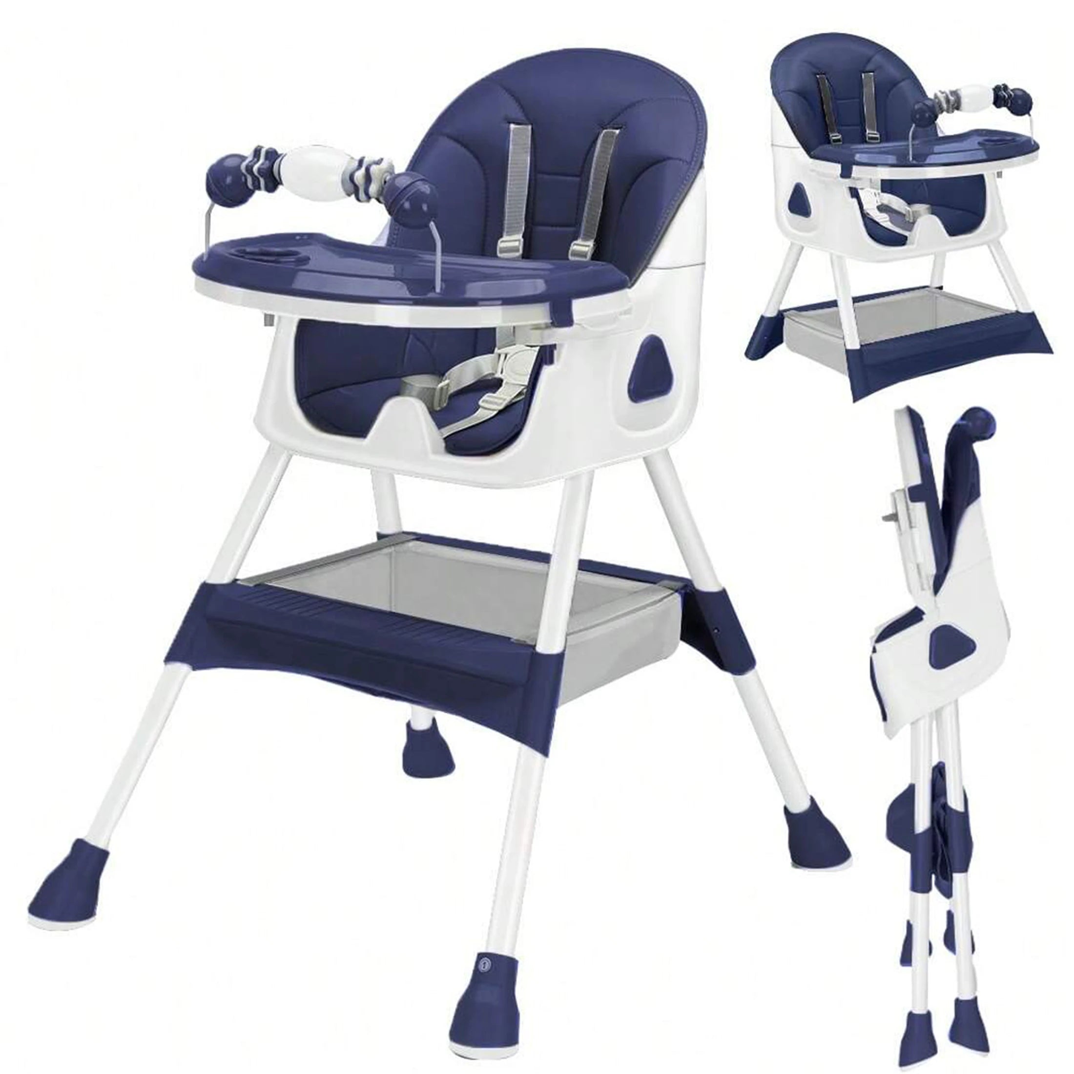 Foldable Baby High Chair – Adjustable, Safe & Space-Saving Design 🪑👶