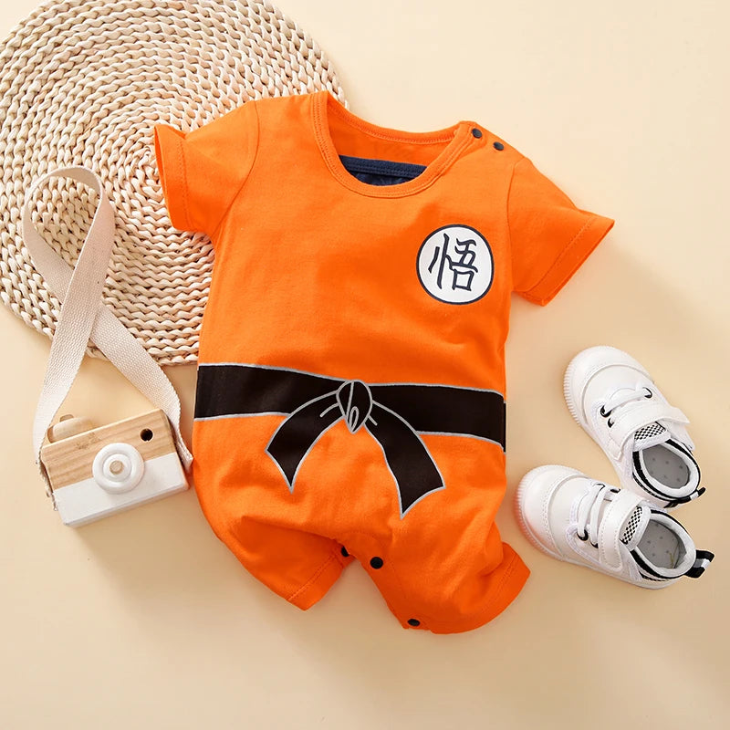 Baby Saiyan Romper – Bold, Comfy & Full of Energy 🧡👶
