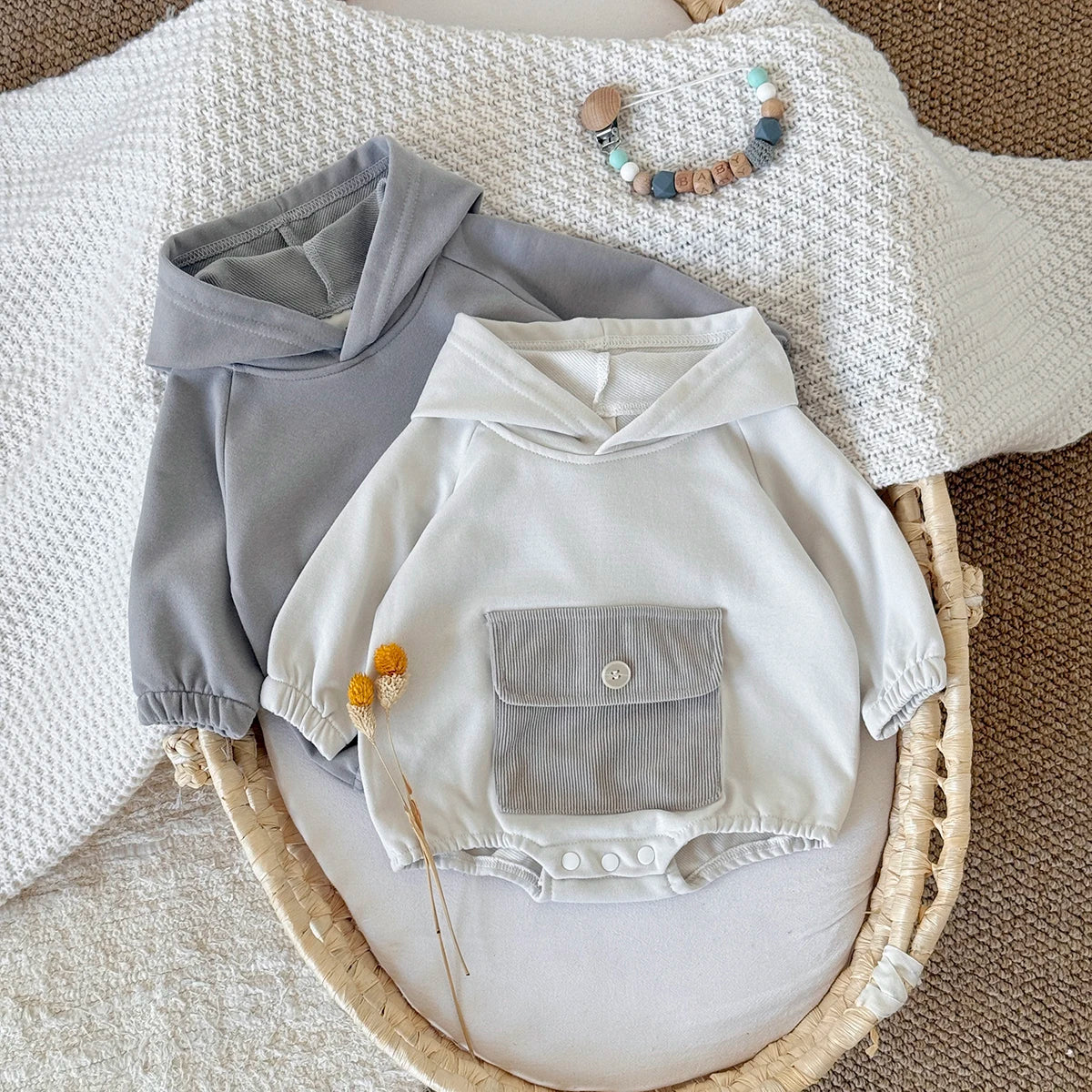 Pocket Hoodie Onesie – Cosy, Cool & Perfectly Practical 🍂👶
