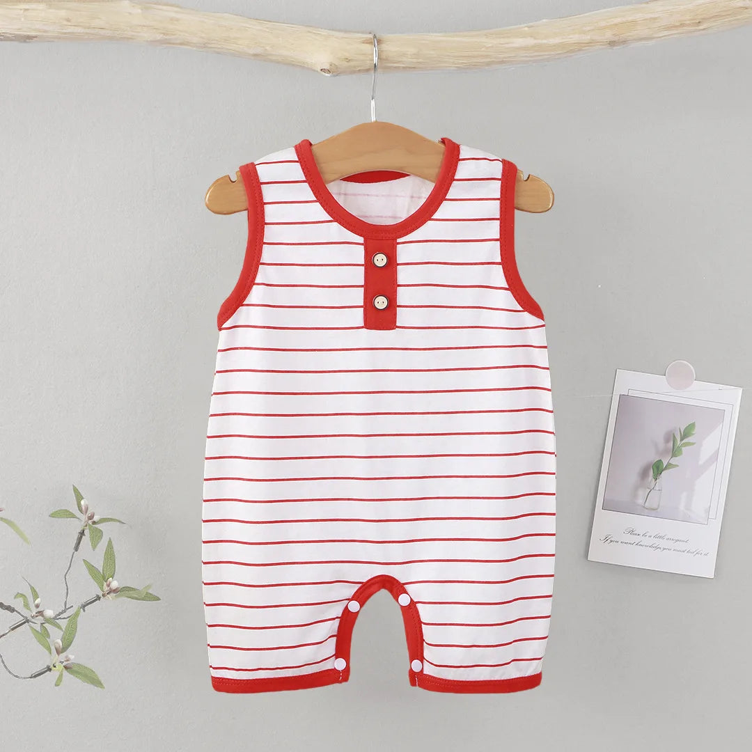 Baby Striped Romper – Sleeveless & Comfortable 🌞👶