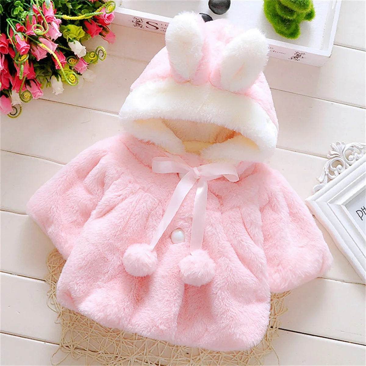 Bunny Hooded Plush Coat – Fluffy, Cosy & Full of Charm 🐰❄️