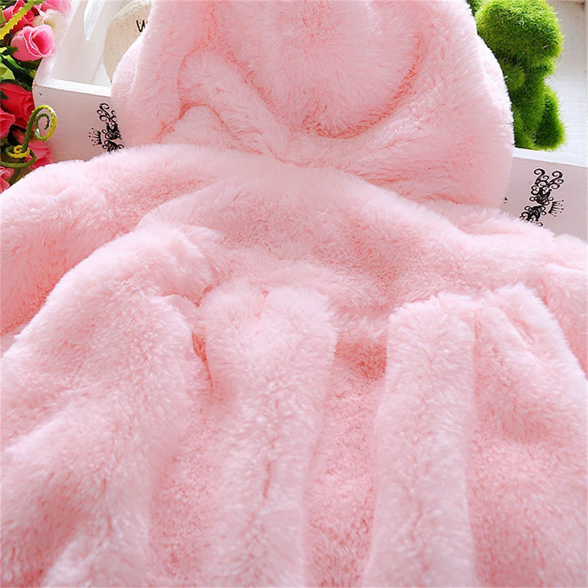 Bunny Hooded Plush Coat – Fluffy, Cosy & Full of Charm 🐰❄️