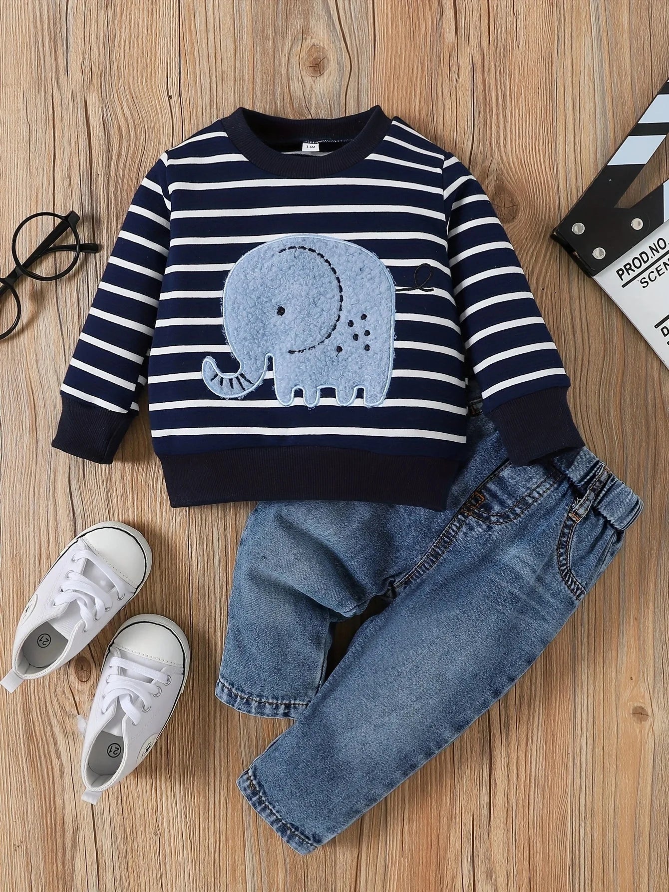 Baby Elephant Outfit Set – Soft, Stretchy & Everyday Ready 🐘👖