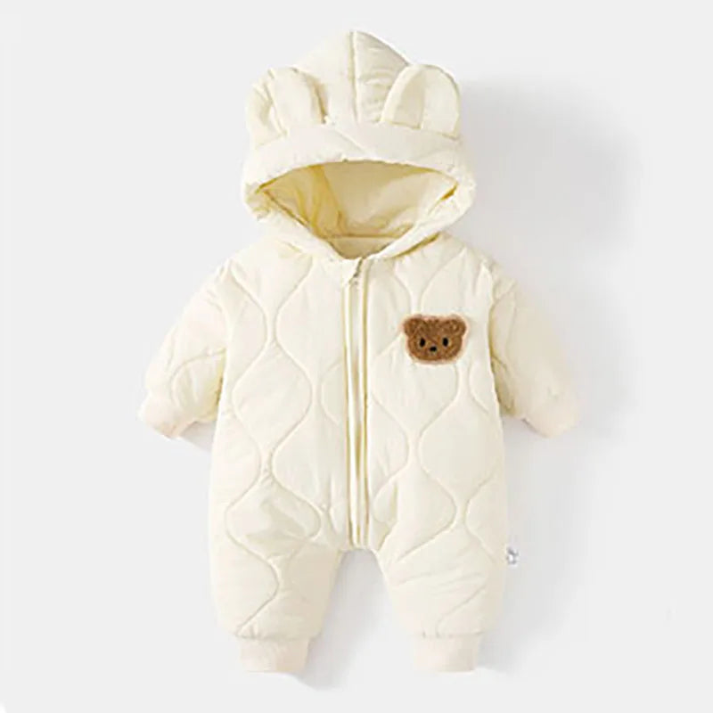 Quilted Bear Baby Romper – Cosy, Cuddly & Winter-Ready 🐻🧣