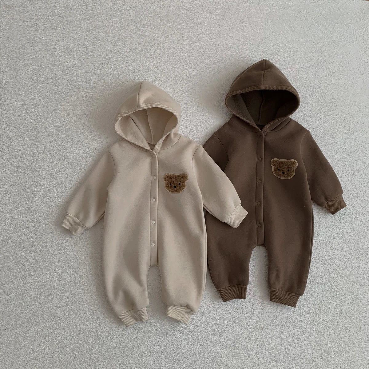 Baby Bear Hooded Onesie – Soft & Snuggly 🐻✨