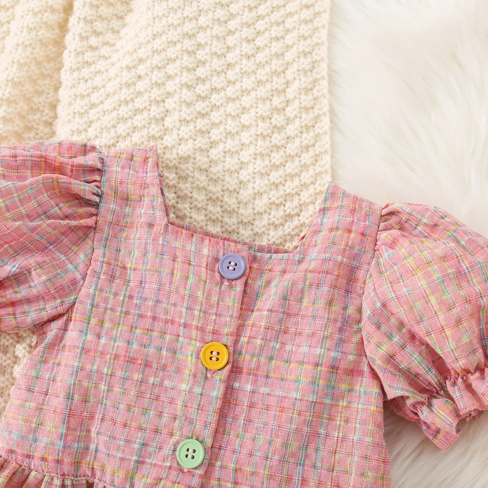 Gingham Button Top & Shorts Set – Playful, Light & Retro-Cute 🍒🌼