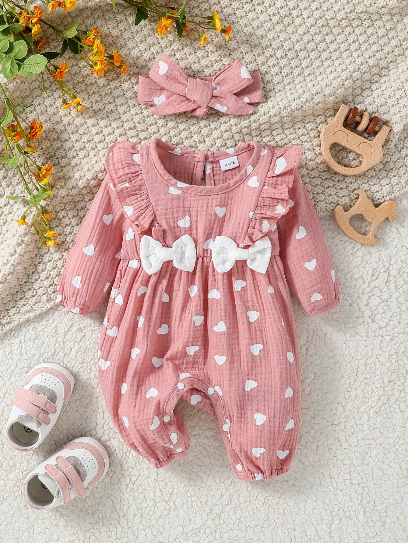 Baby Girl Bow Onesie Set – Sweet, Stylish & Full of Charm 🎀👶