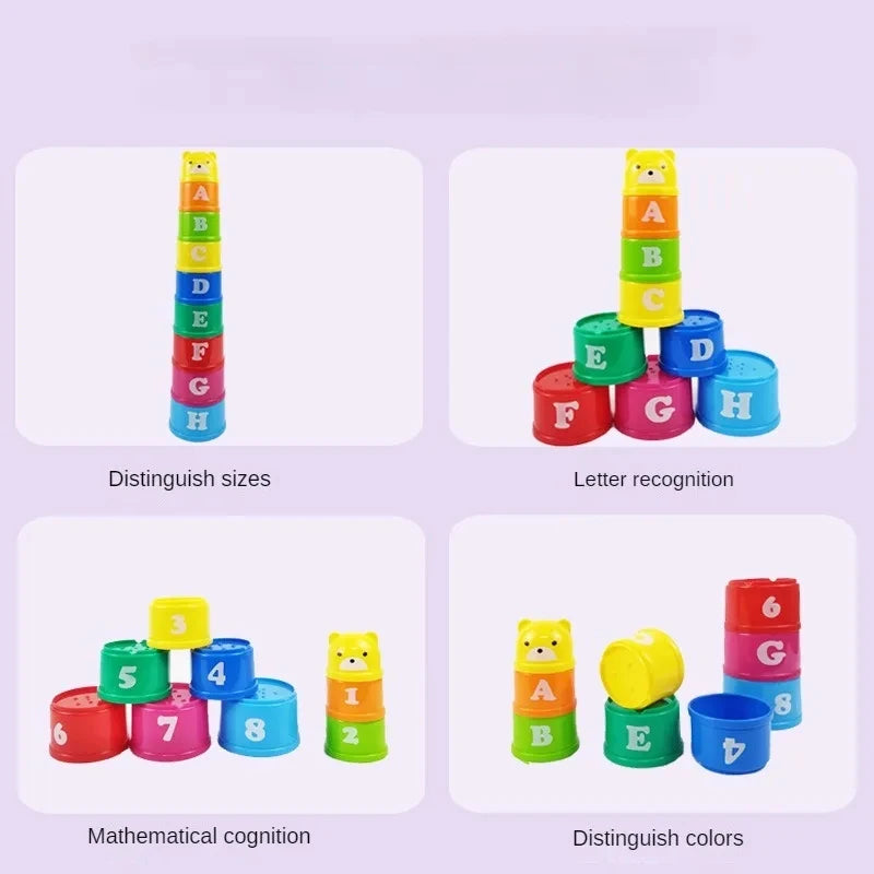 Stack & Learn Cup Tower – Colourful, Educational & Full of Fun 🧠🌈