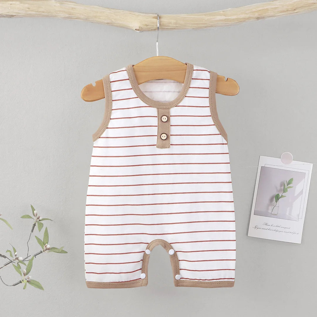 Baby Striped Romper – Sleeveless & Comfortable 🌞👶