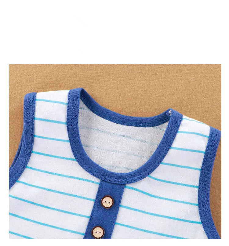 Baby Striped Romper – Sleeveless & Comfortable 🌞👶