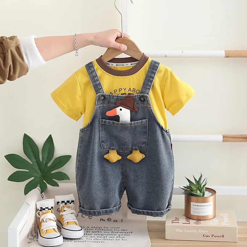 Duckie Dungaree Set – Playful, Comfy & Full of Character 🐥👕