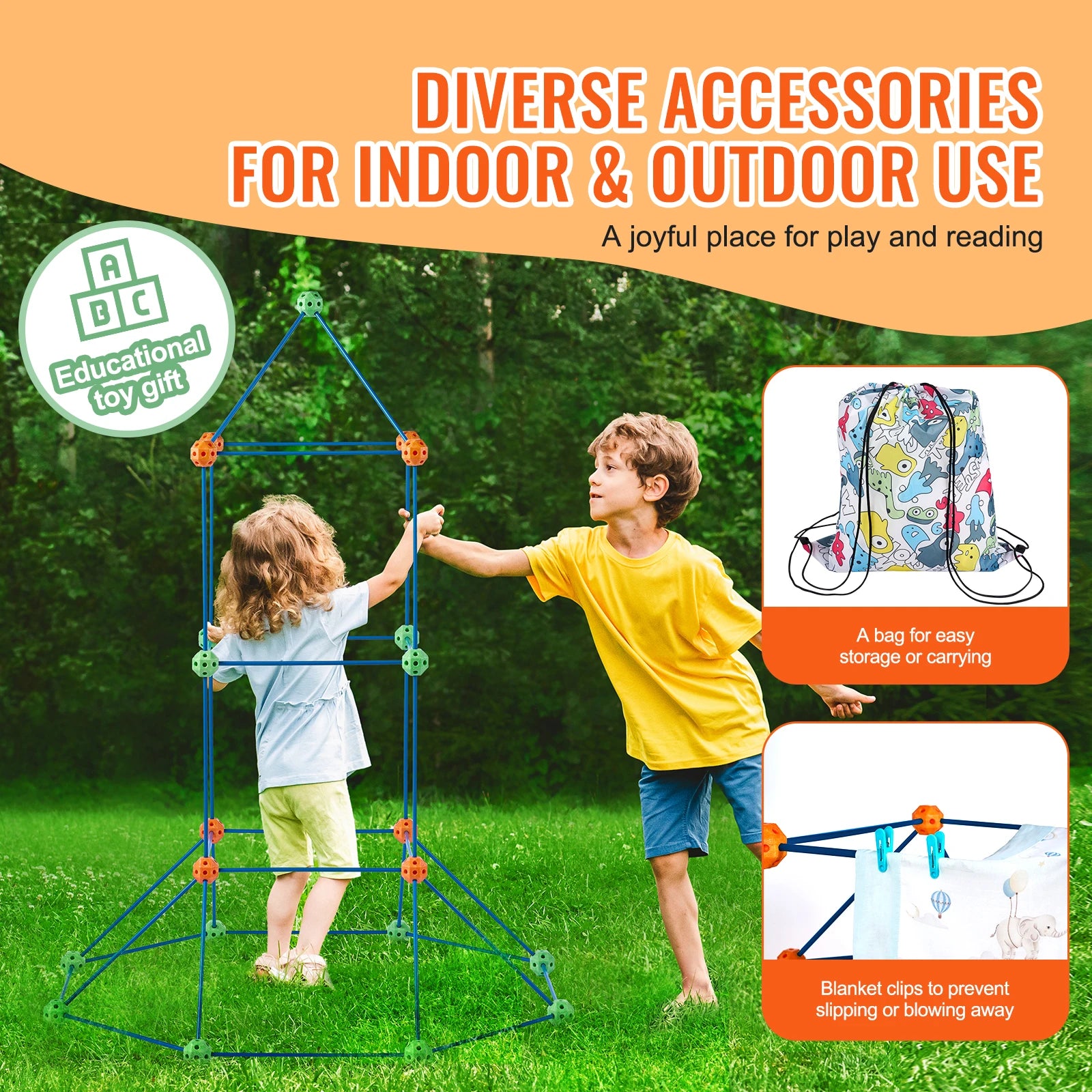 Kids’ Fort Building Kit – Creative, Fun & Imaginative Play 🏰✨