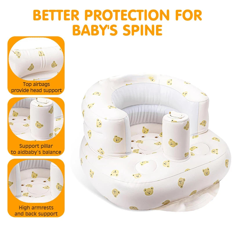 Baby Inflatable Seat – Comfy, Safe & Adorably Practical 🐻✨