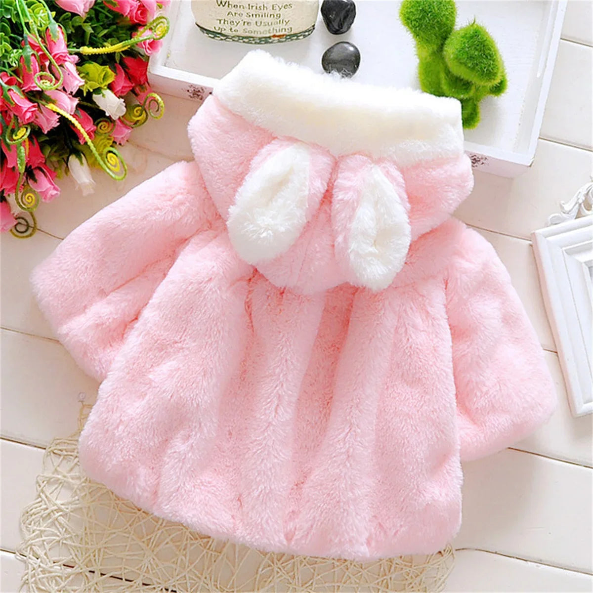 Bunny Hooded Plush Coat – Fluffy, Cosy & Full of Charm 🐰❄️