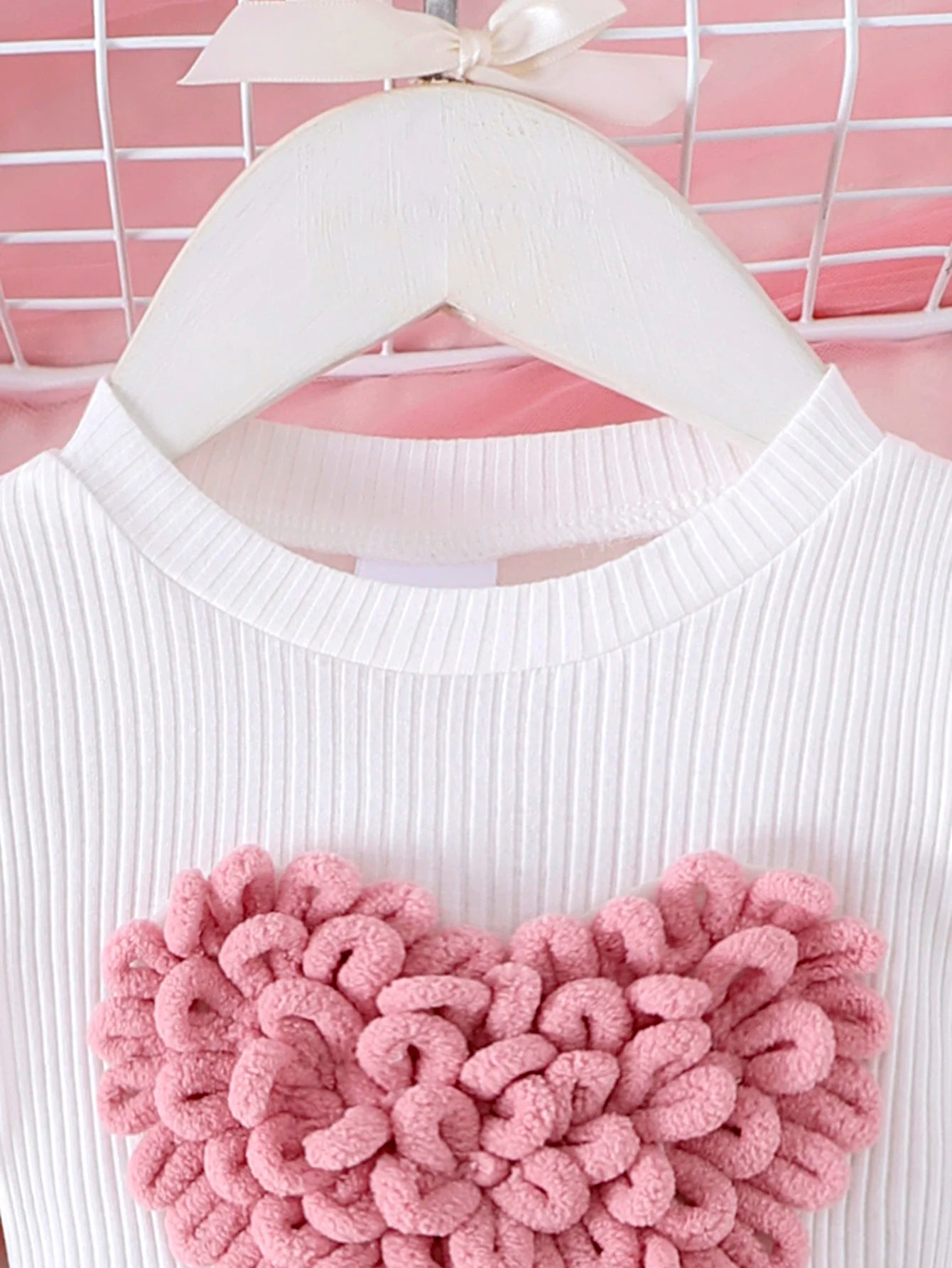 Puffy Heart Top & Bow Skirt Set – Sweet, Stylish & Full of Love 💗🎀