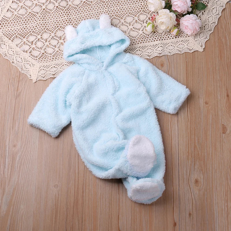 Baby Bear Hooded Onesie – Warm & Snuggly 🐻✨