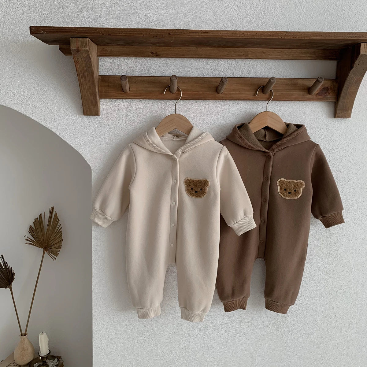 Baby Bear Hooded Onesie – Soft & Snuggly 🐻✨