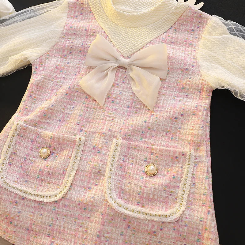 Pearl Pocket Dress – Elegant, Textured & Full of Grace 🎀✨