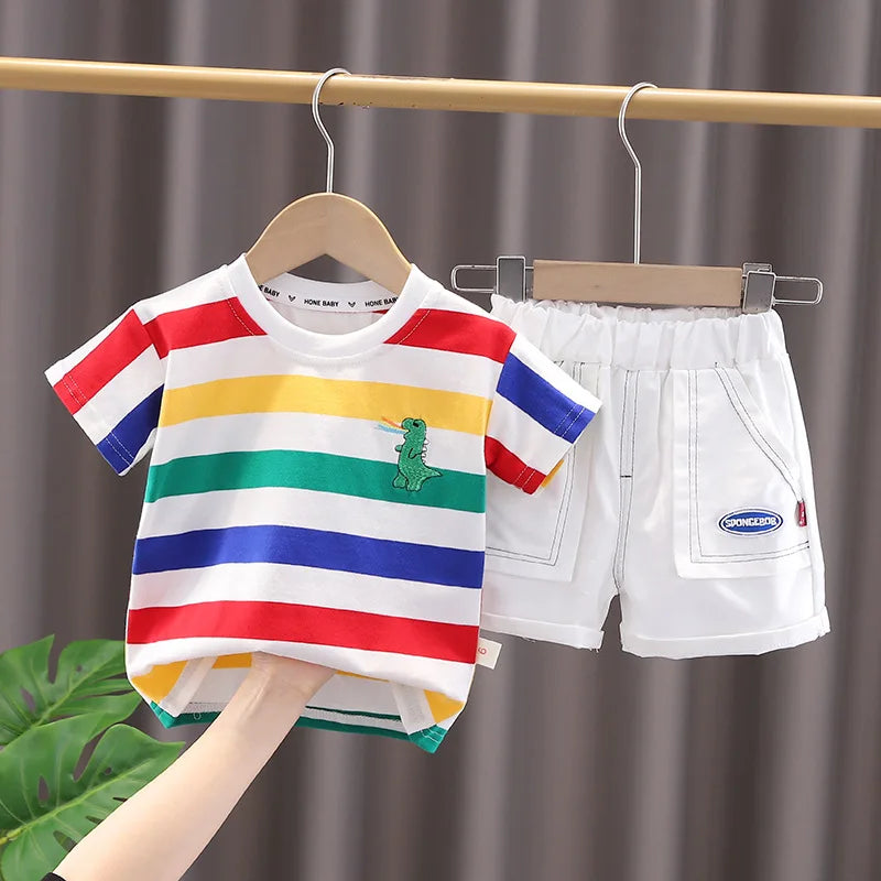 Rainbow Dino 3-Piece Outfit β Colourful, Comfy & Full of Fun ππ¦