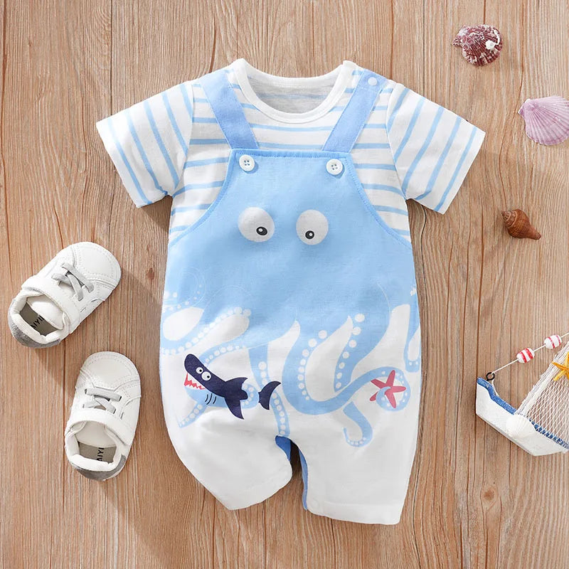 Baby Ocean Romper – Playful, Soft & Full of Fun 🌊🐙