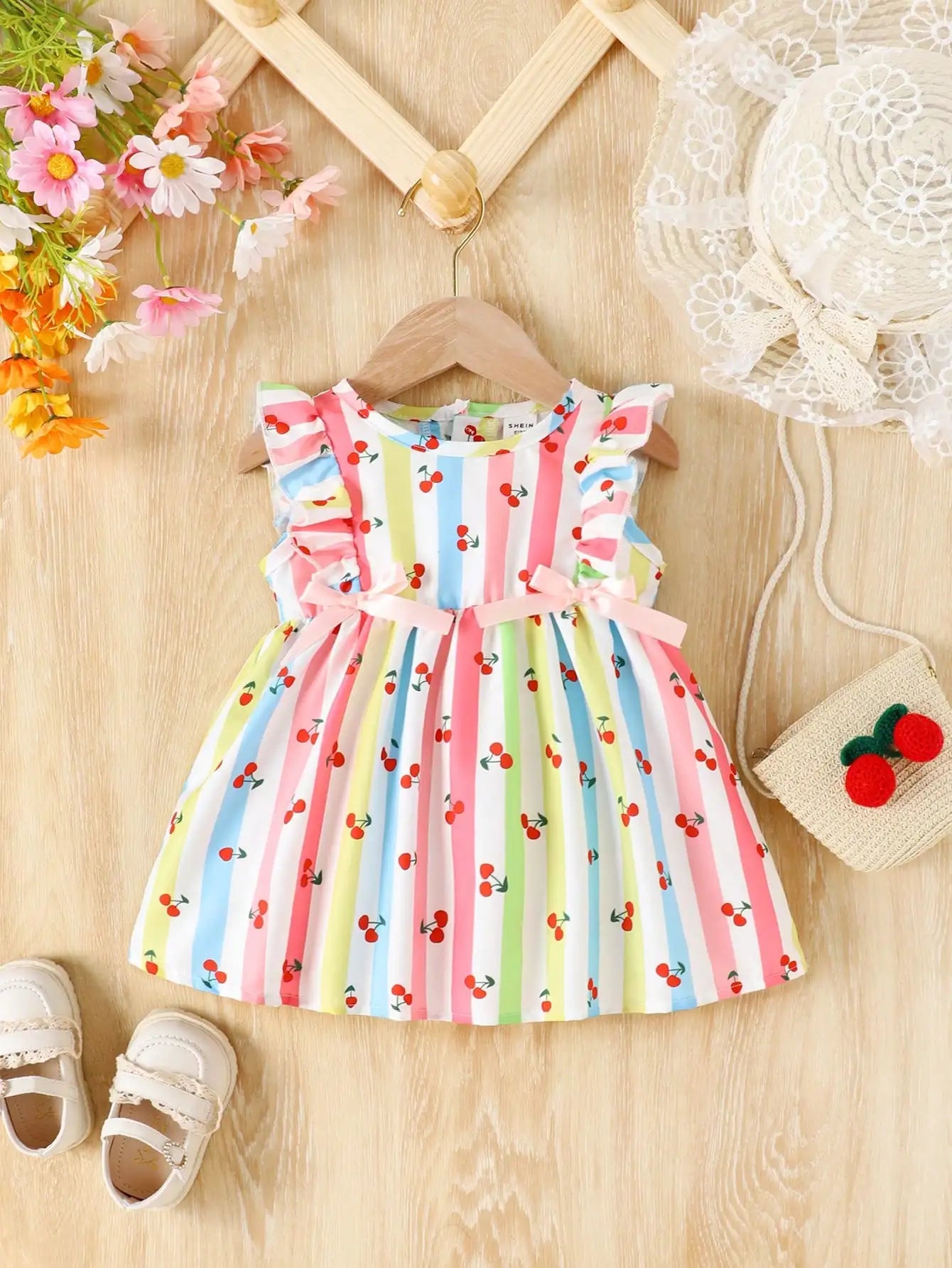 Rainbow Cherry Dress – Colourful, Playful & Full of Sunshine 🍒🌈