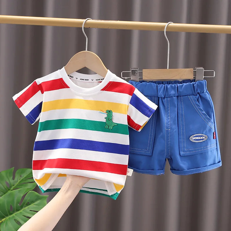 Rainbow Dino 3-Piece Outfit β Colourful, Comfy & Full of Fun ππ¦