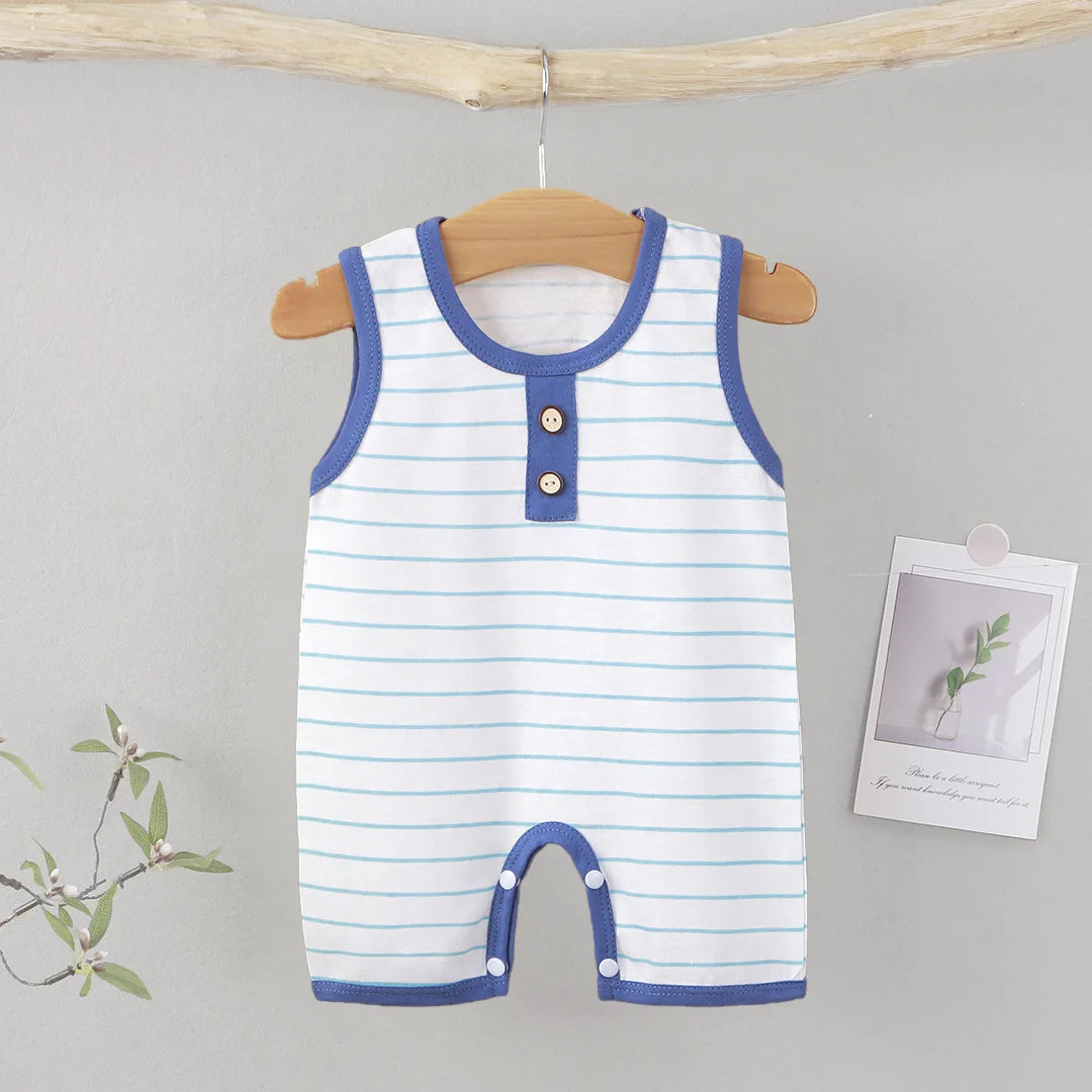 Baby Striped Romper – Sleeveless & Comfortable 🌞👶