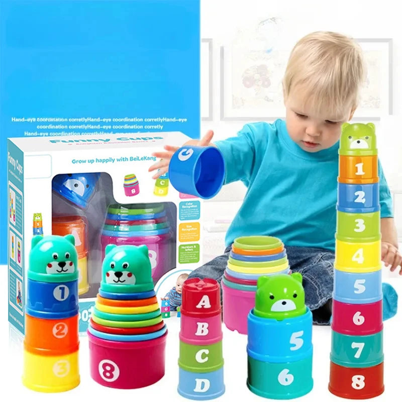 Stack & Learn Cup Tower – Colourful, Educational & Full of Fun 🧠🌈